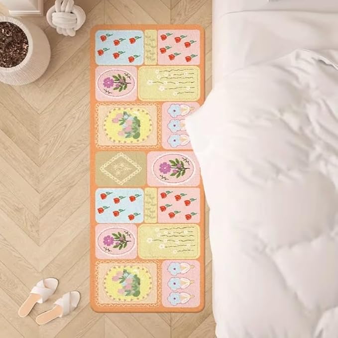 VINTAGE TILE FLOWER RUG