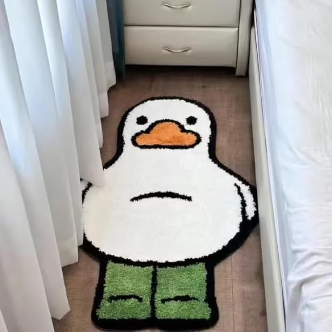 FUNNY WHITE DUCK RUG