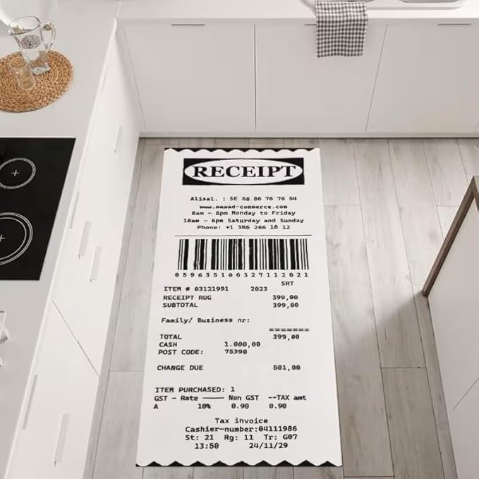 FUNNY RECIEPT RUG