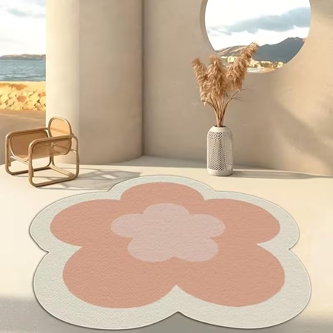 PEACH FLOWER RUG