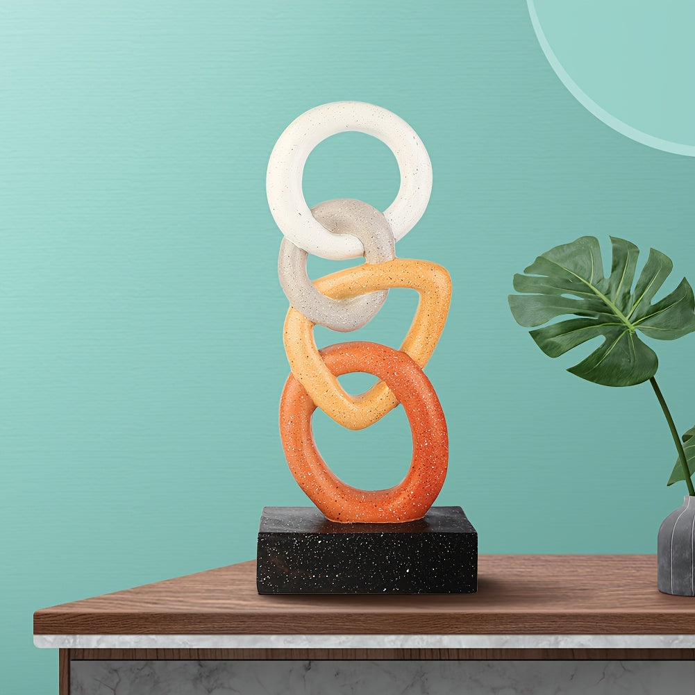 Tnessential Boho Abstract Gradient Resin Sculpture Statue 3D Decor