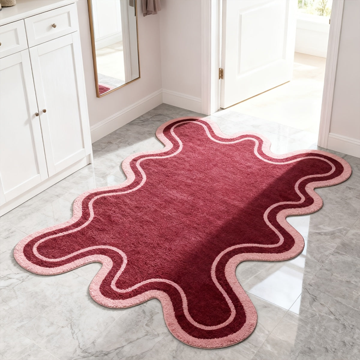 LIGHT PINK IRREGULAR RUG view 5
