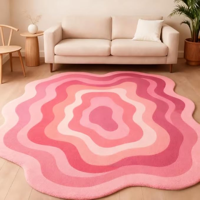 CUTE ABSTRACT PINK RUG