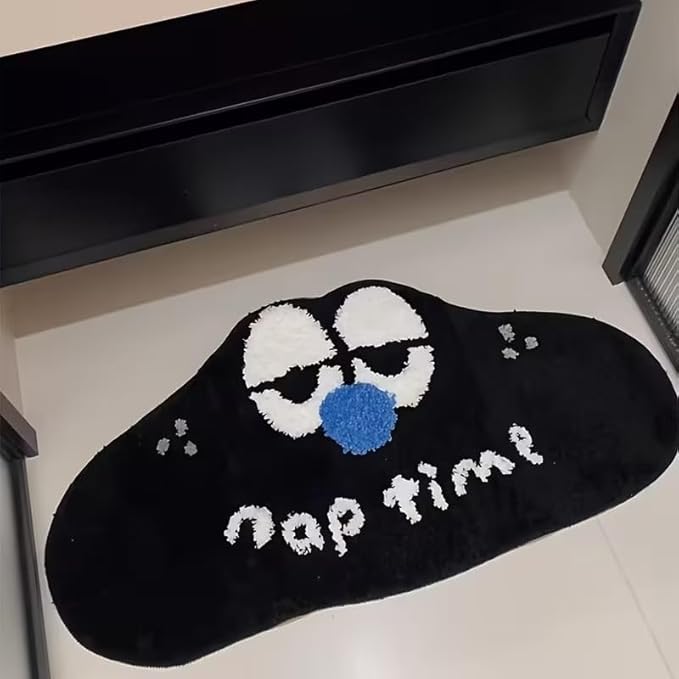 SLEEPY CARTOON FACE RUG