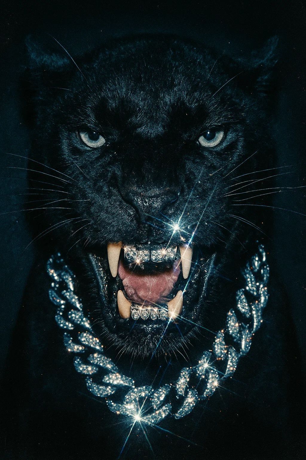 LUXURY PREDATOR BLACK PANTHER CANVAS POSTER