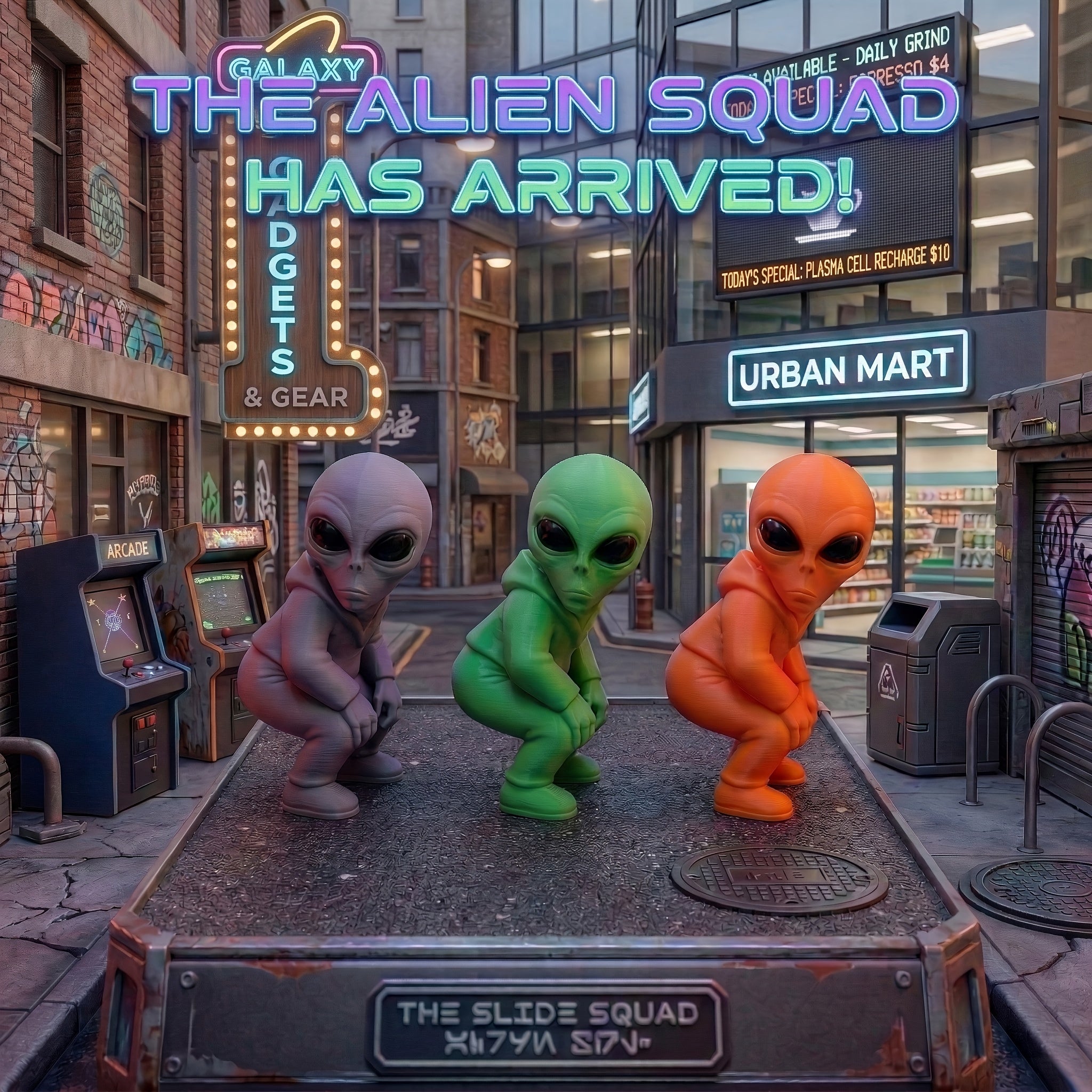 Tnessential Twerking Alien Figurine Funny 3D Decor