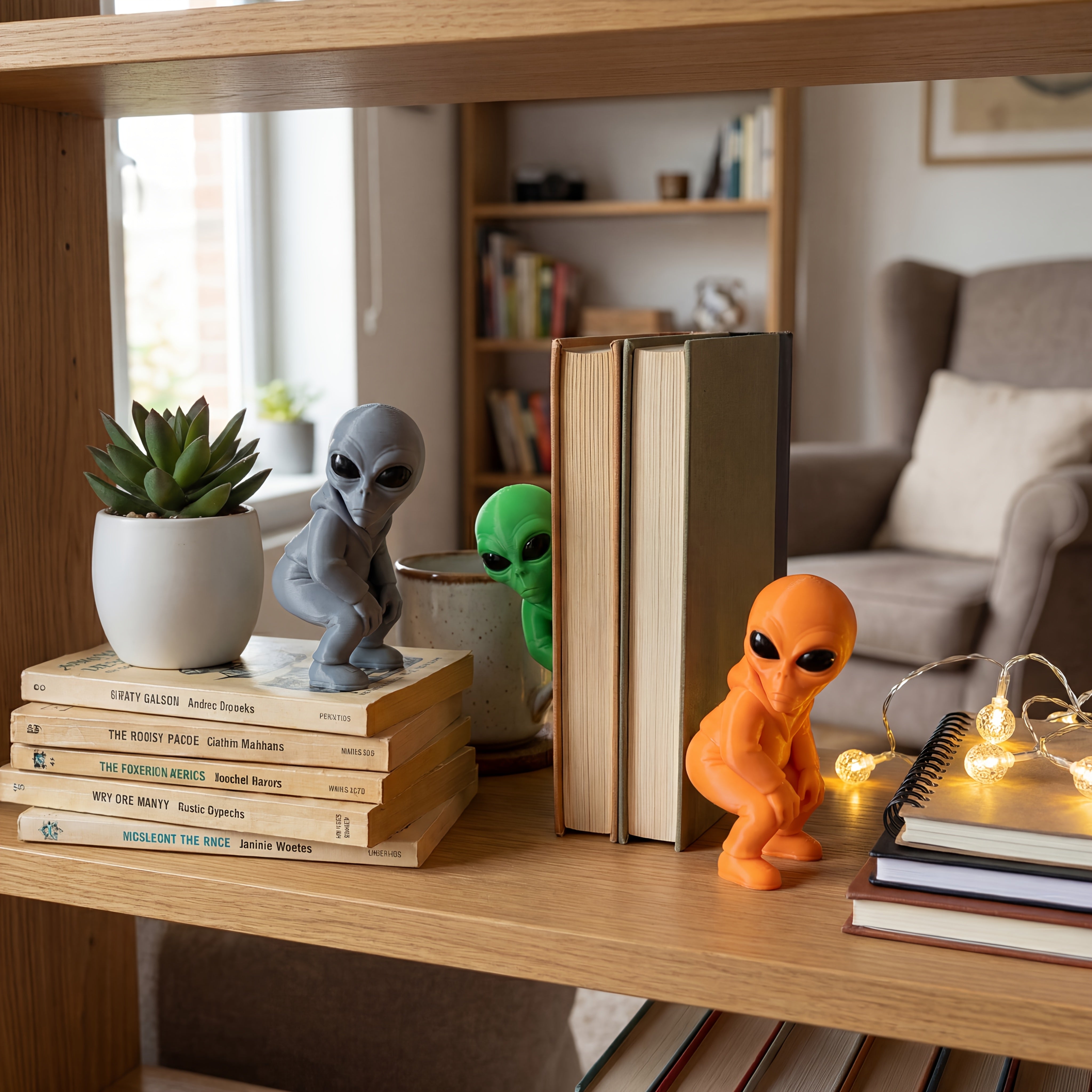Tnessential Twerking Alien Figurine Funny 3D Decor