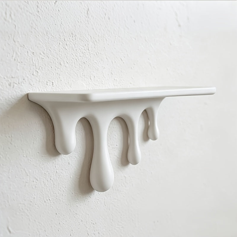 Tnessential Floating Shelf Art Dripping Wall Shelf Creative Flowing 3D Decor