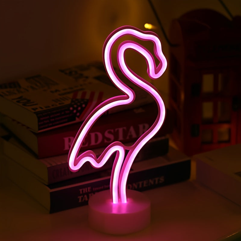 Tnessential Neon Light Decoration in the Shape of a Flamingo 3D Decor