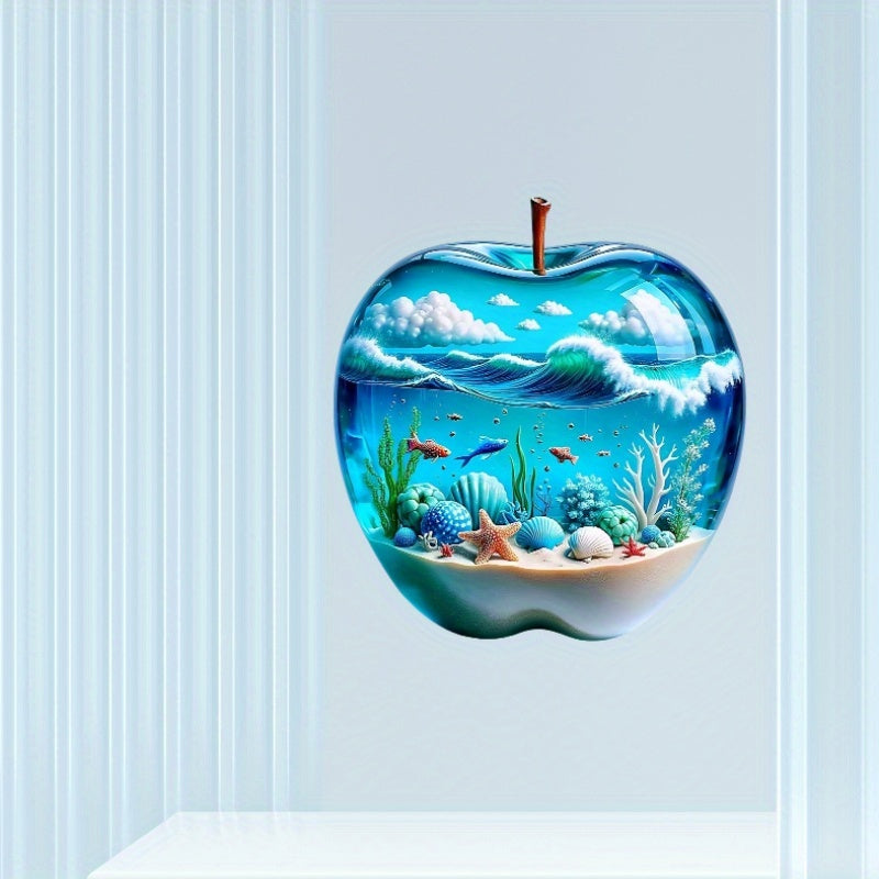 Tnessential Contemporary 3D Effect Apple Ocean Wall Sticker 3D Decor