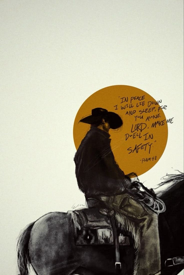 FAITHFUL RIDER BIBLICAL VERSE CANVAS POSTER