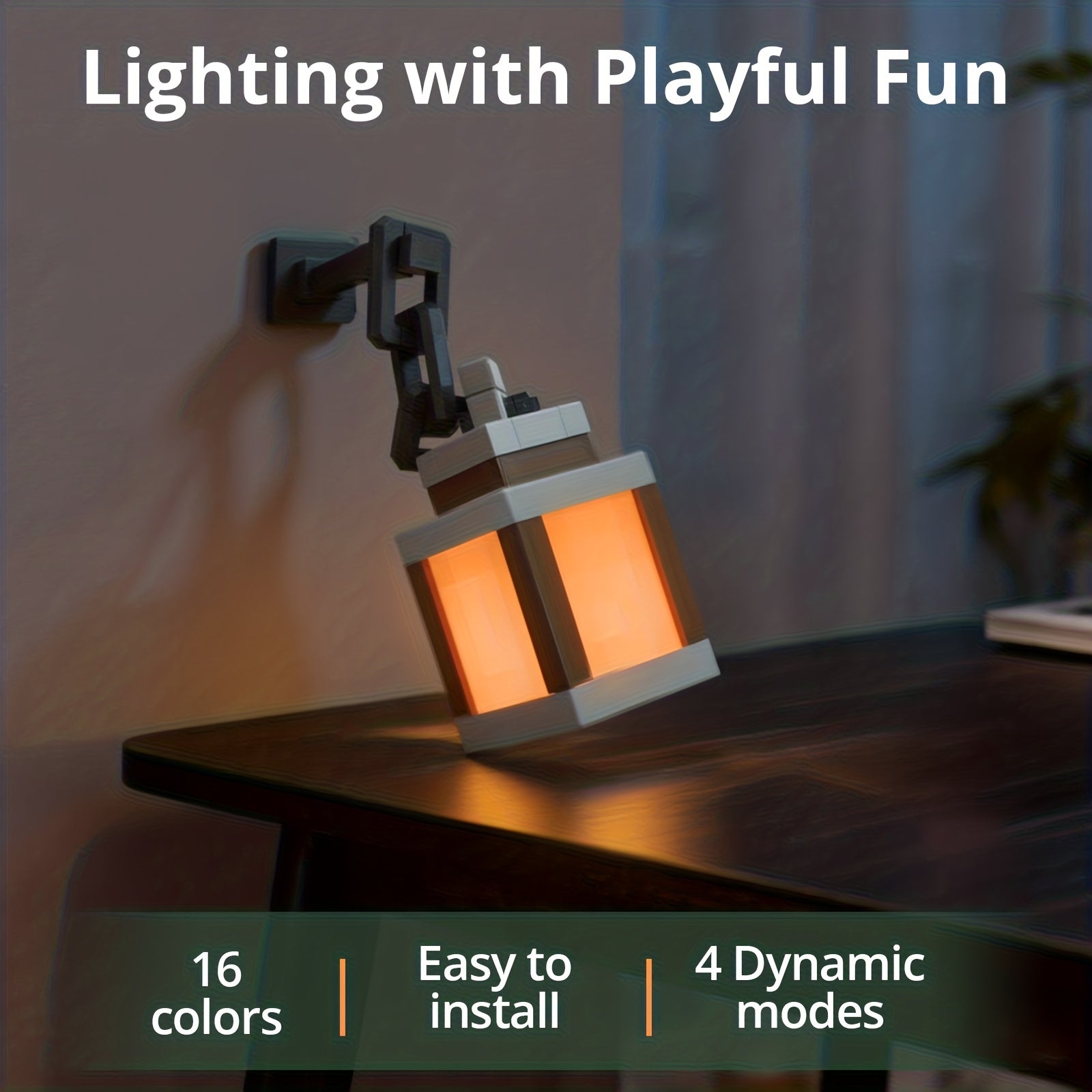Tnessential Pixelated Lantern Night Light 3D Decor