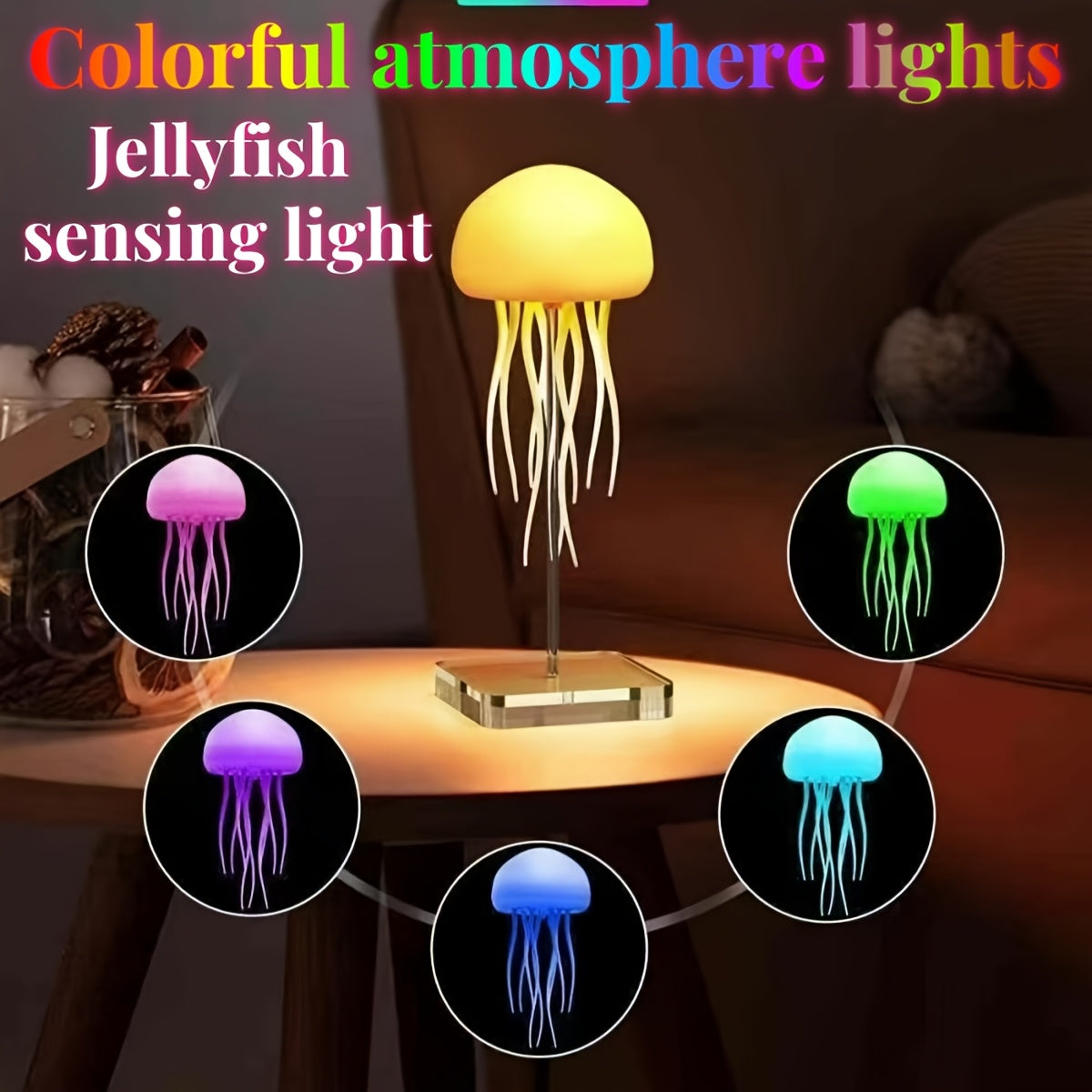 Tnessential Latest Popular Voice-controlled Jellyfish Lamp in 2026 3D Decor