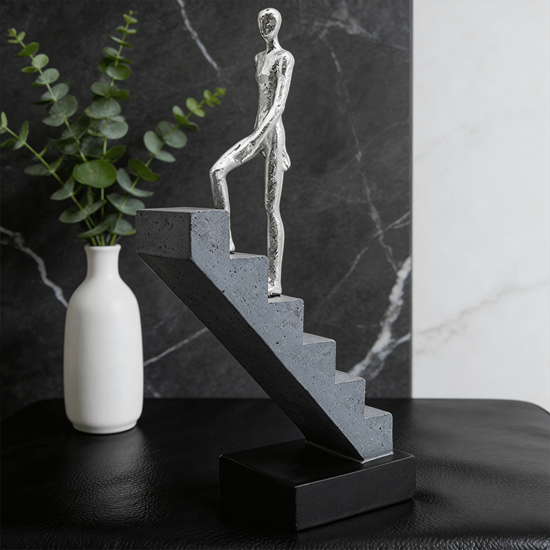 Tnessential Collectible Architectural Climbing Staircase Figure Statue 3D Decor