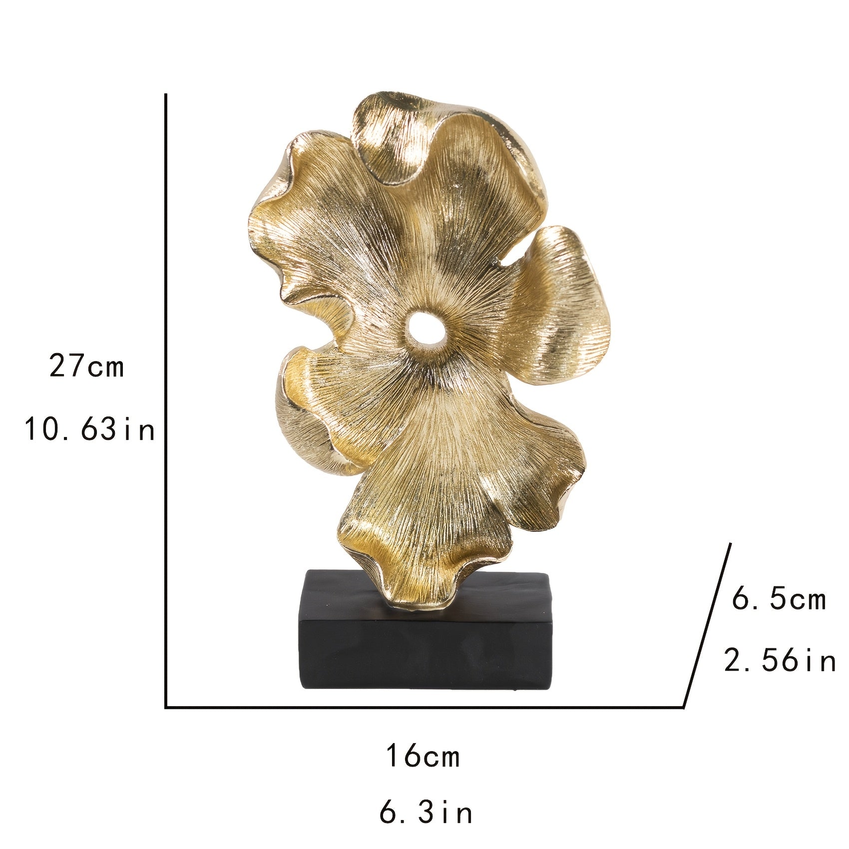 Tnessential Golden Abstract Statue 3D Decor