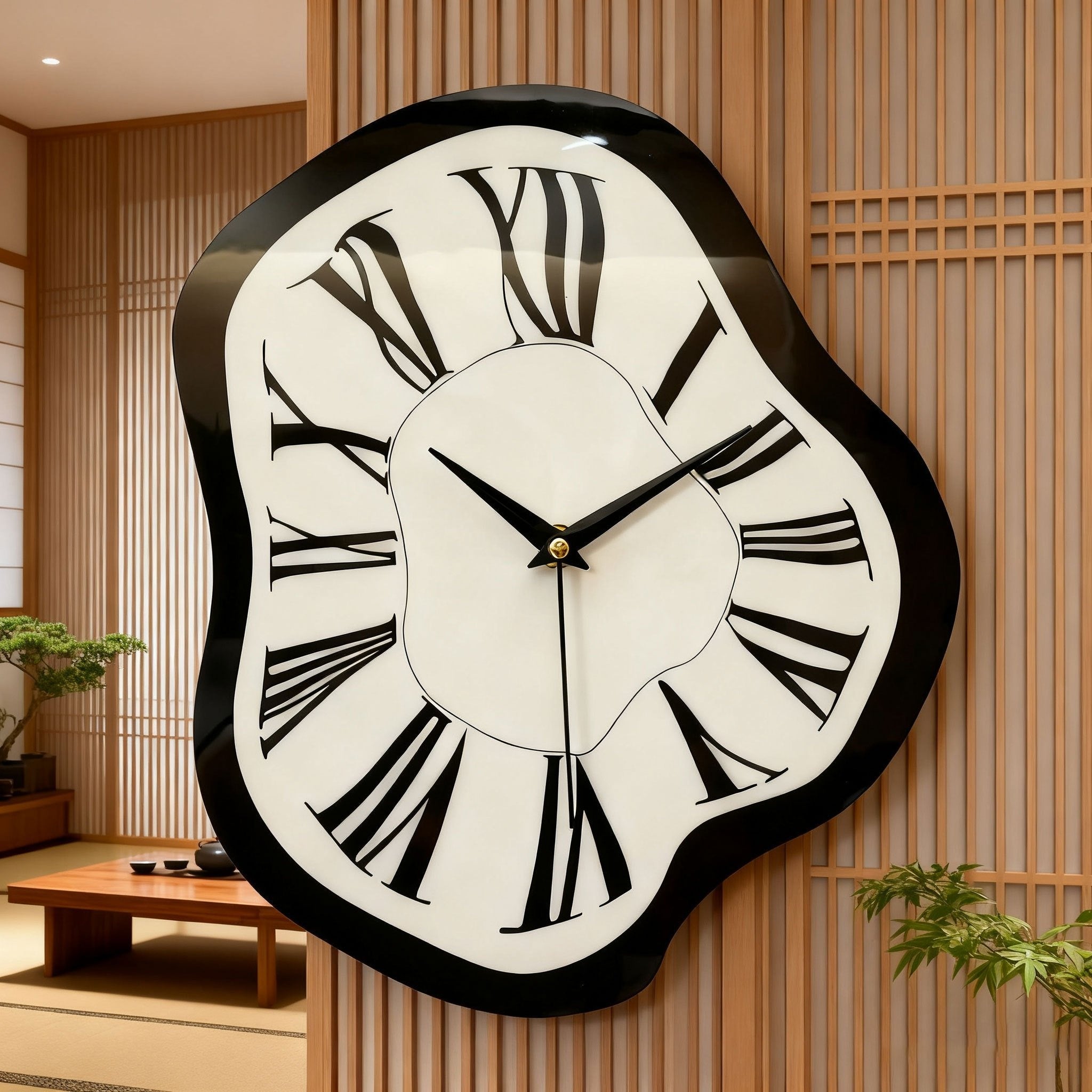 Tnessential Nordic Distorted Deformation Wall Clock 3D Decor