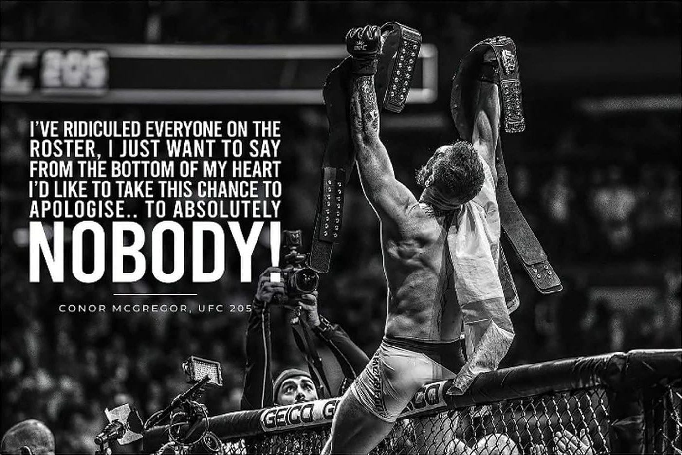 A QOUTE GIVEN BY CONOR MCGREGOR CANVAS POSTER