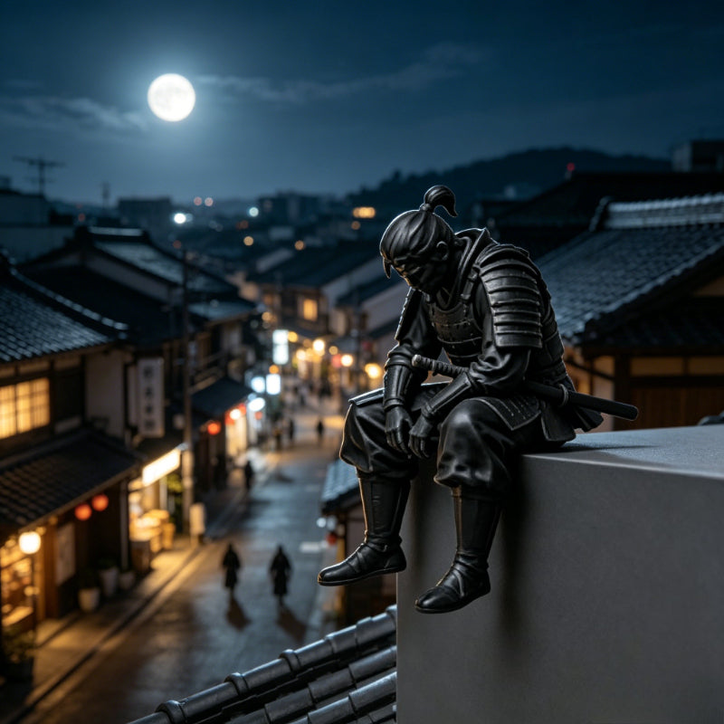 Tnessential Creative Samurai Sitting Ornament 3D Decor