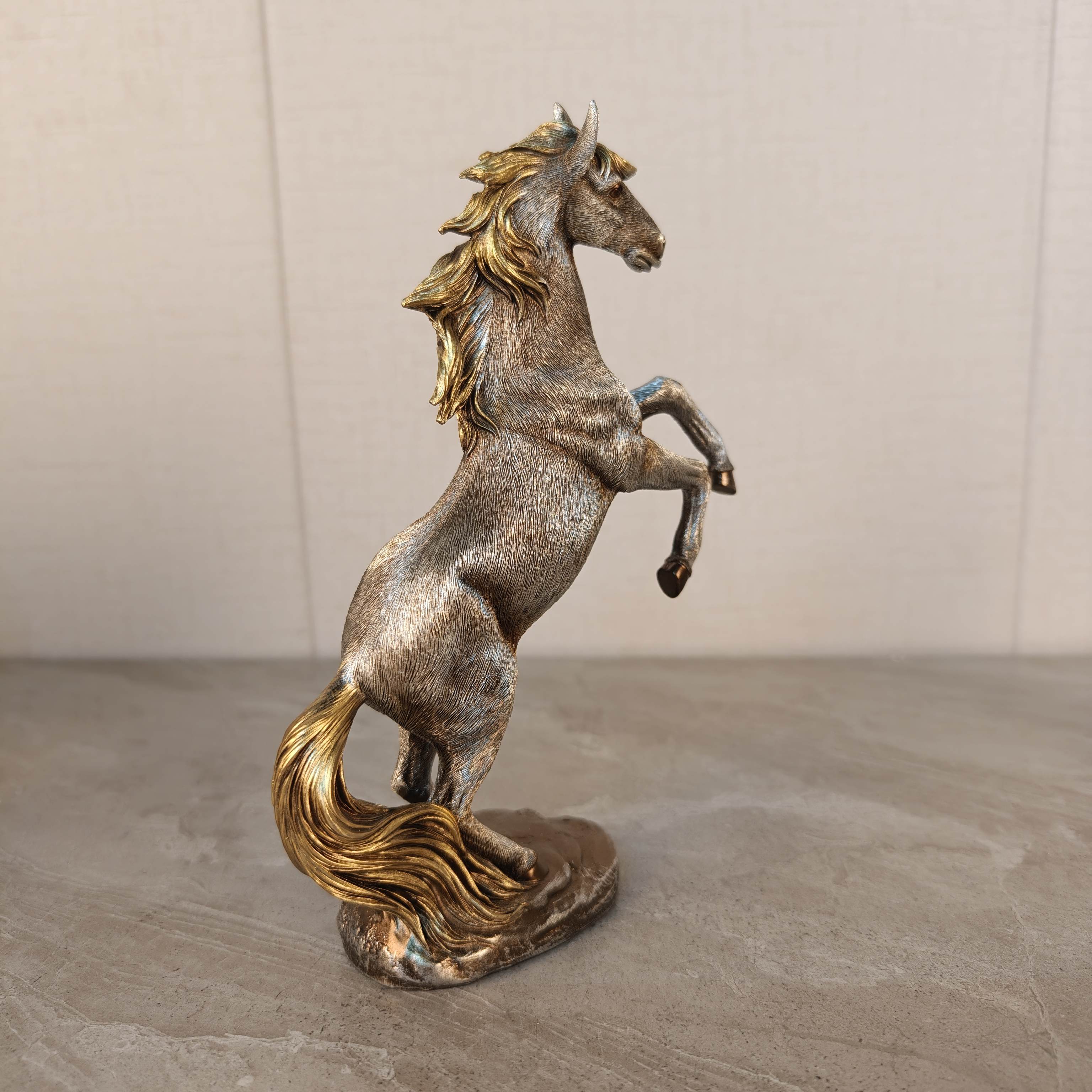 Tnessential Elegant Soaring Stallion Statue 3D Decor