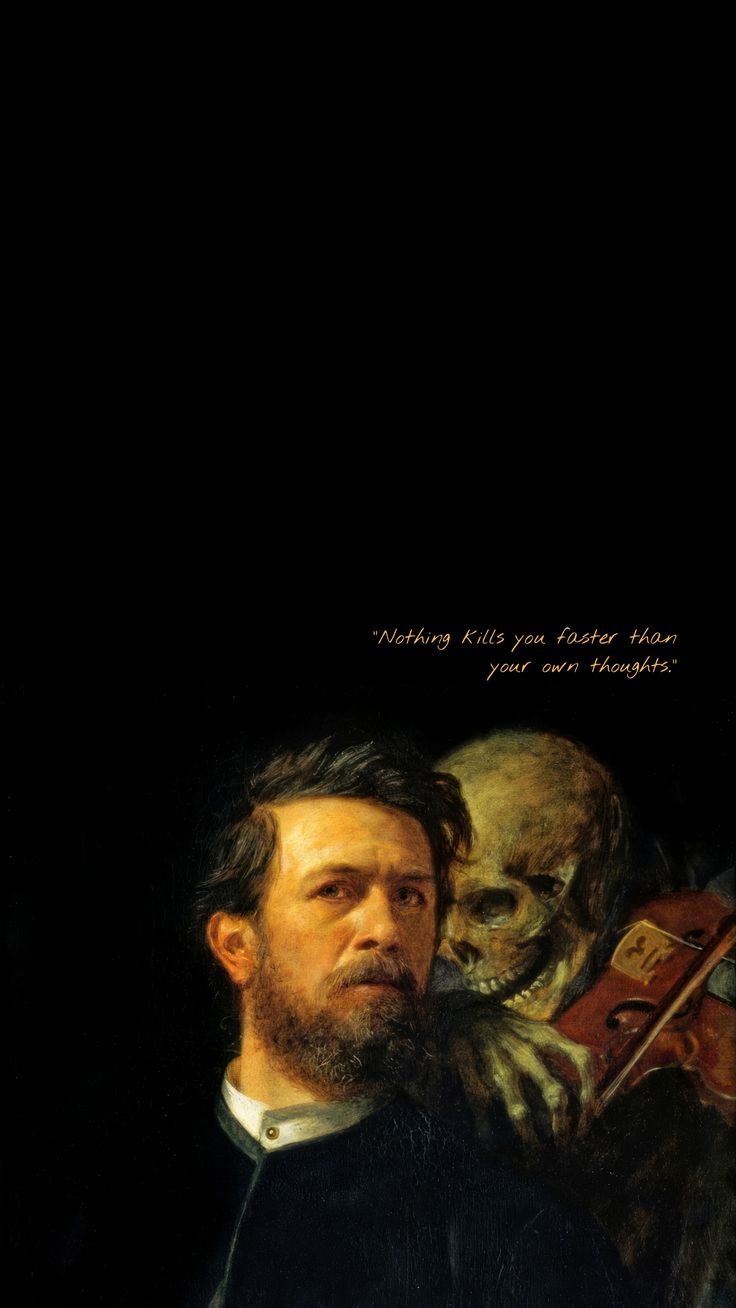 DARK THOUGHTS CLASSICAL ART CANVAS POSTER