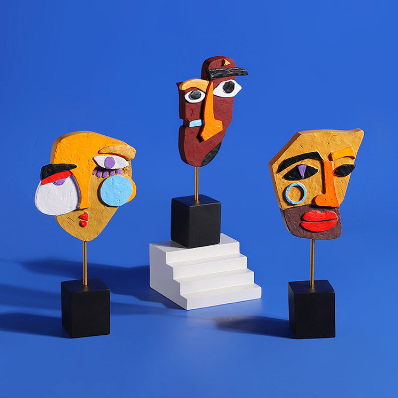 Tnessential Uniquely Designed Abstract Statue of a Colorful 3D Decor