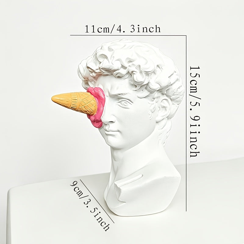 Tnessential Modern Minimalist David Bust Statue 3D Decor