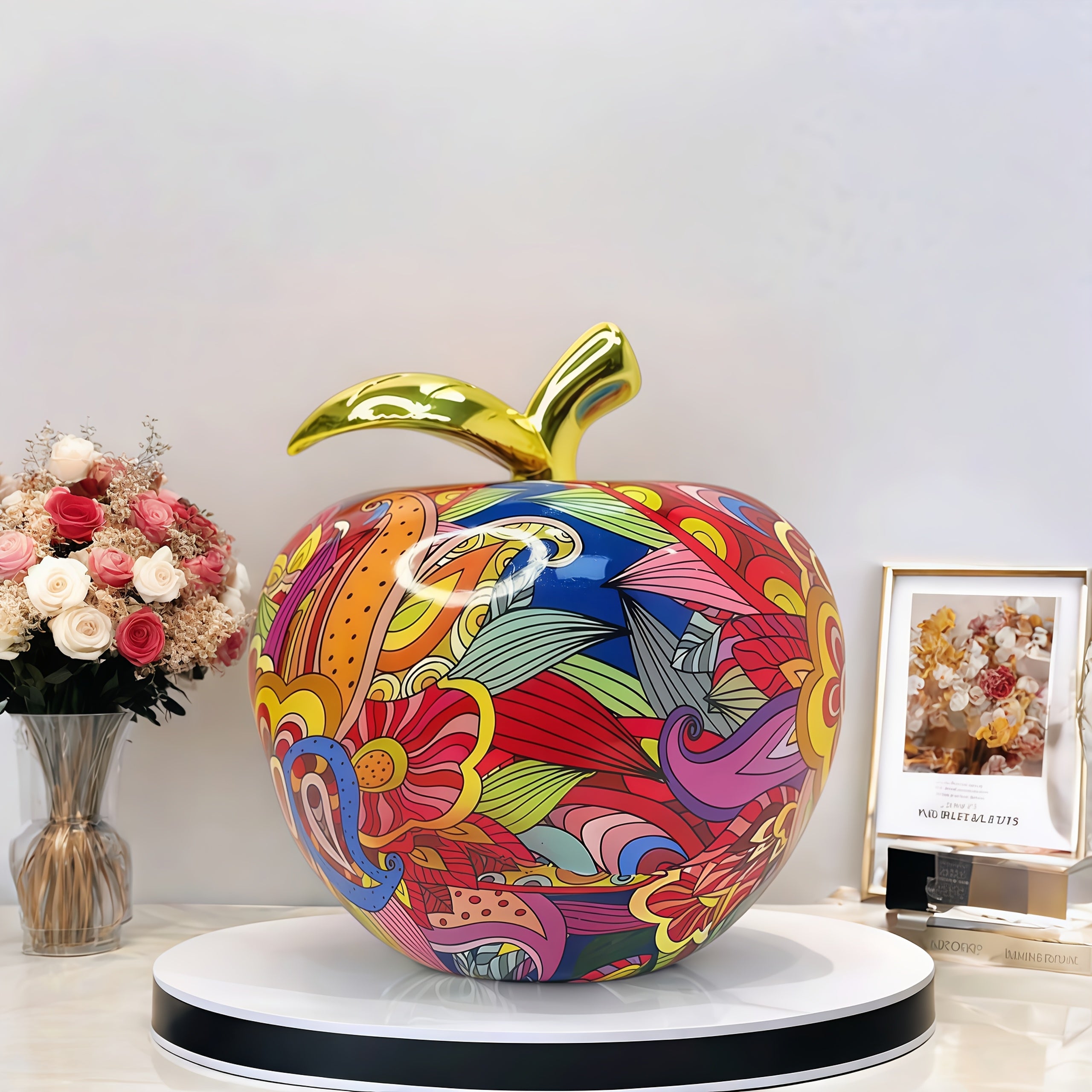 Tnessential Creative and Exquisite Colorful Apple Statues 3D Decor