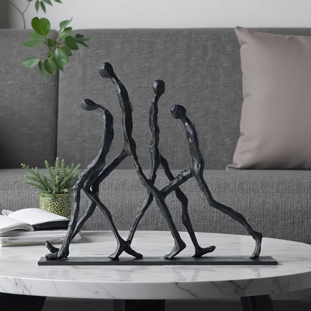 Tnessential Metal Abstract Humanoid Sculpture Art Piece 3D Decor