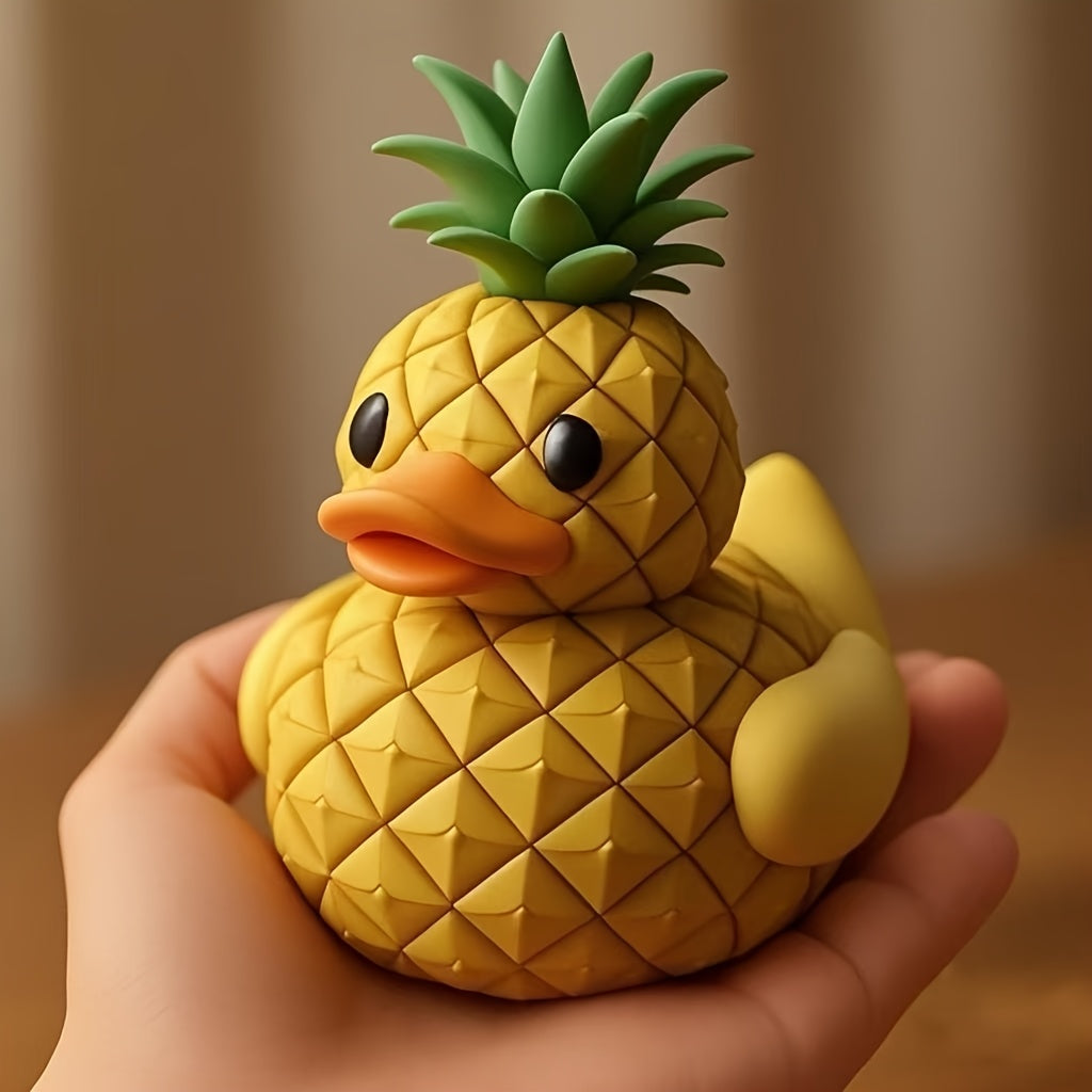Tnessential Funny Pineapple Duck Resin Statue 3D Decor