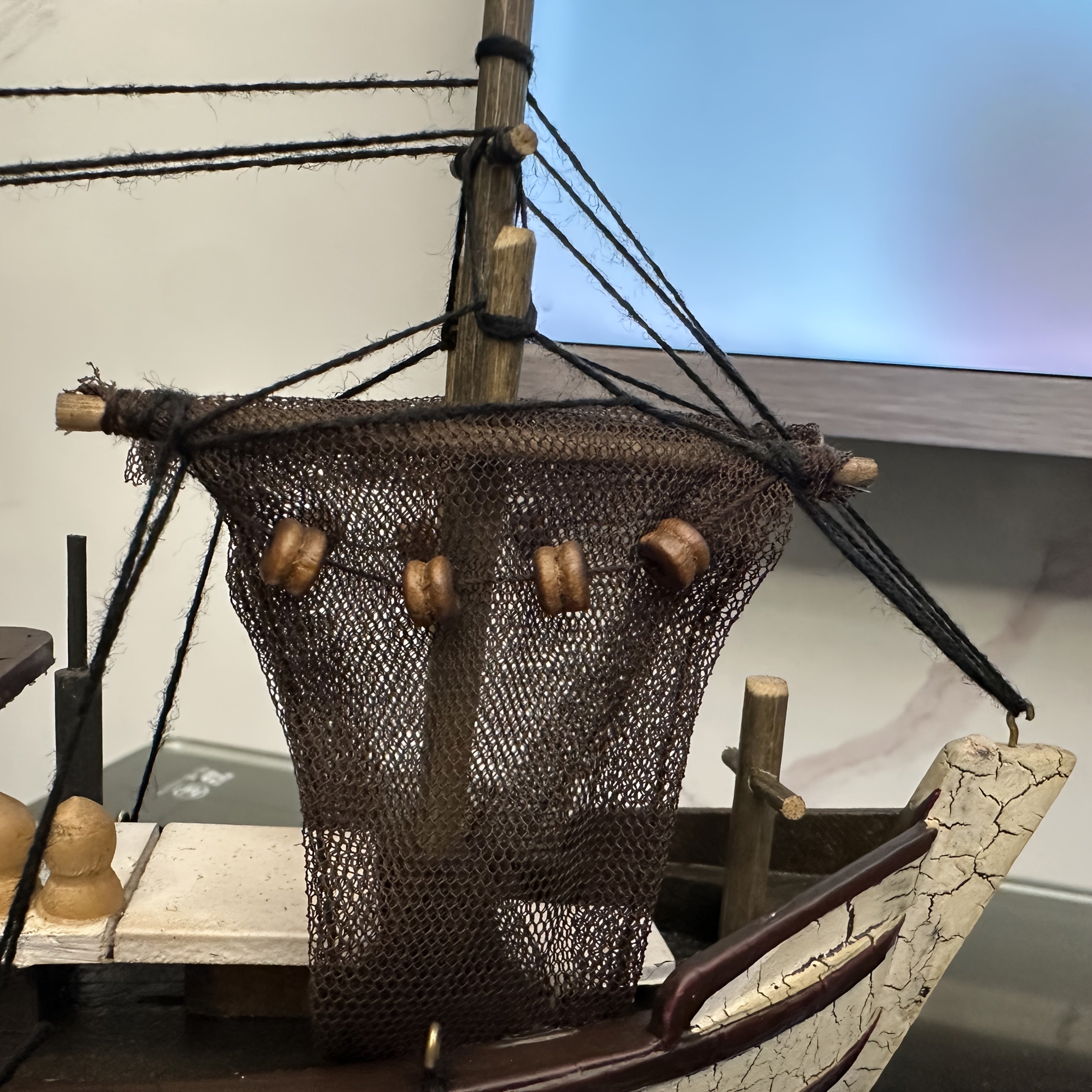 Tnessential Uniquely Designed and Finely Crafted Wooden Fishing Boat 3D Decor