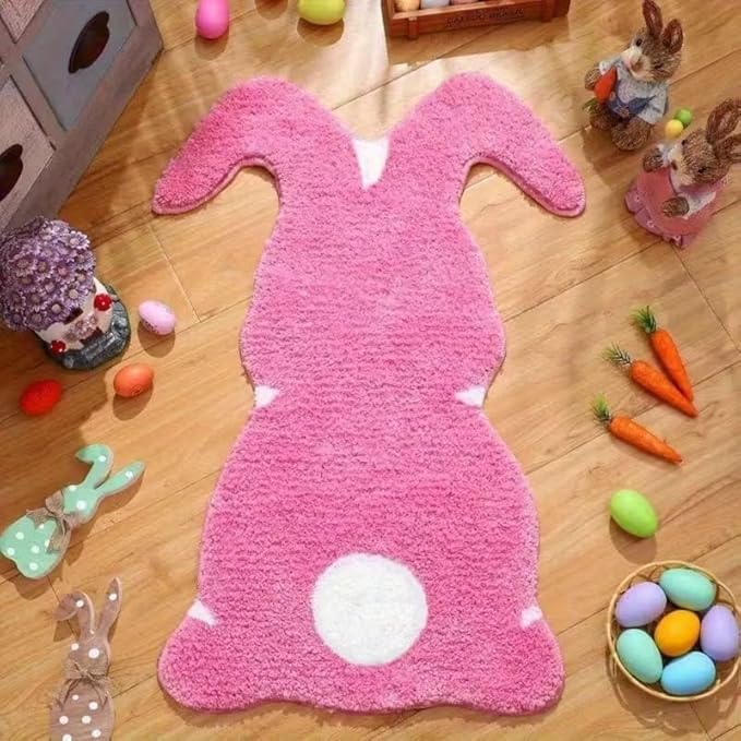 PINK BUNNY SHAPE RUG
