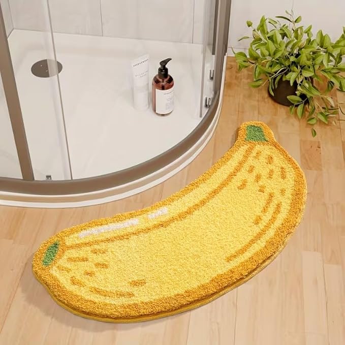 CUTE BANANA SHAPED RUG