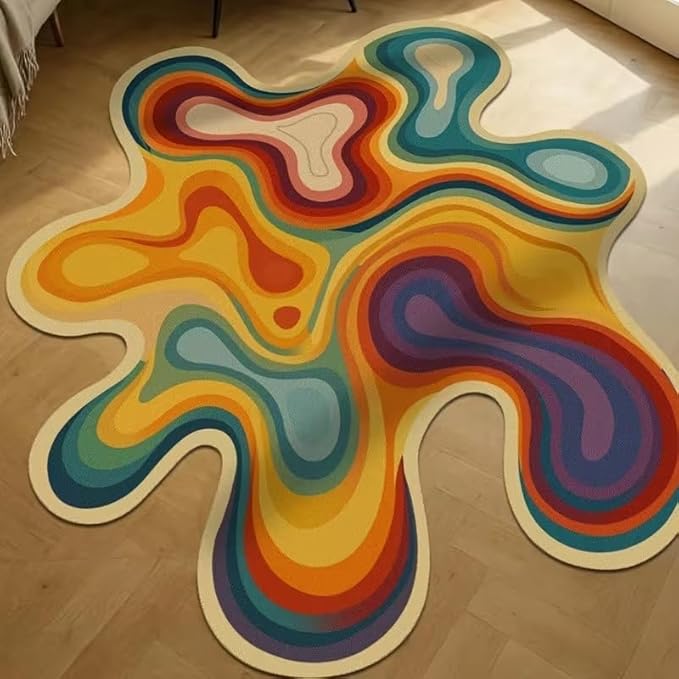 TRIPPY SPLASH ORANGE RUG