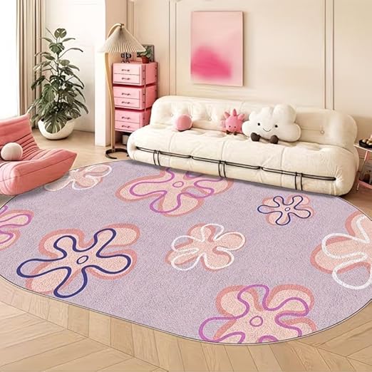 AESTHETIC ABSTRACT FLOWER RUG