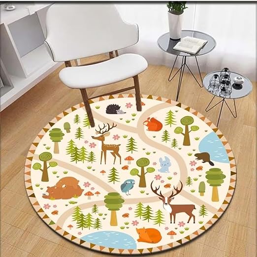 CUTE FOREST ANIMALS RUG