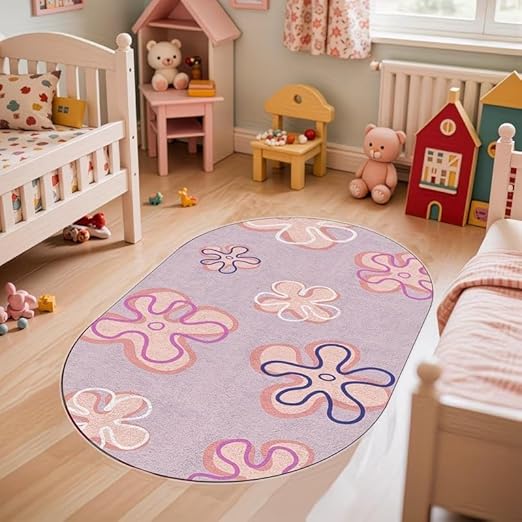 AESTHETIC ABSTRACT FLOWER RUG