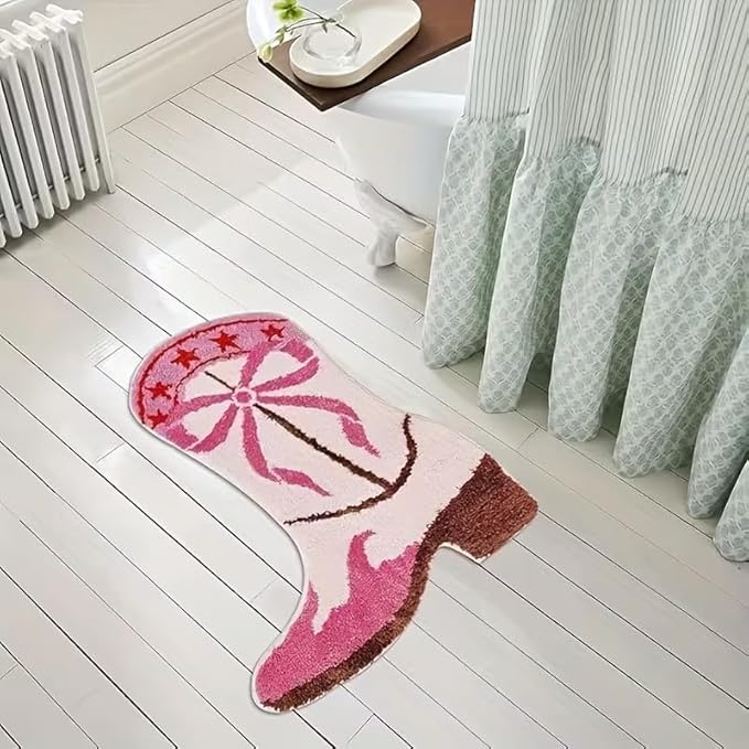 FUNNY COWGIRL BOOTS RUG