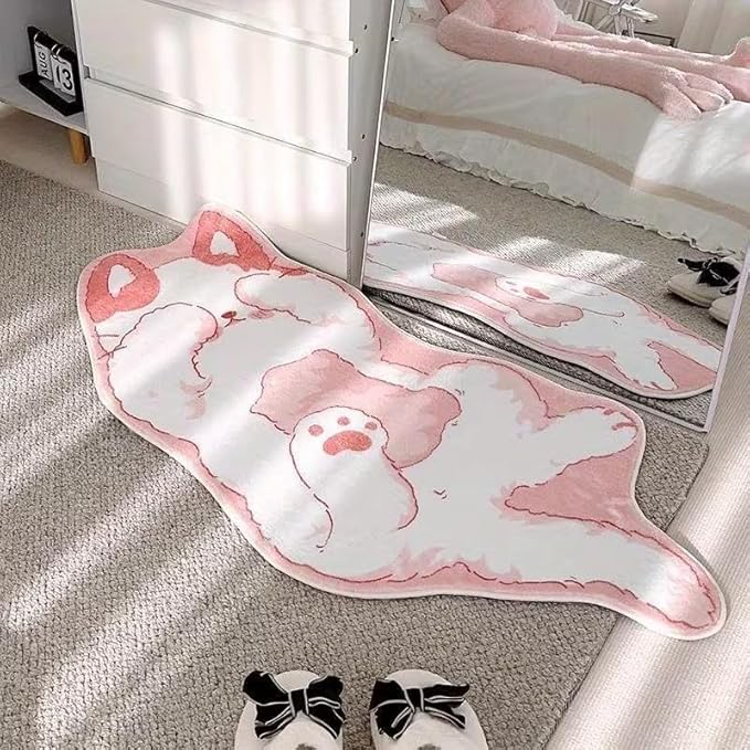 Cute Pink Cat Rug