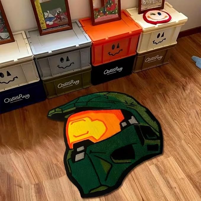 GREEN & ORANGE TACTICAL HELMET RUG