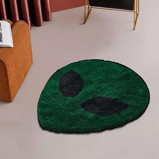 Funny Green Alien Rug