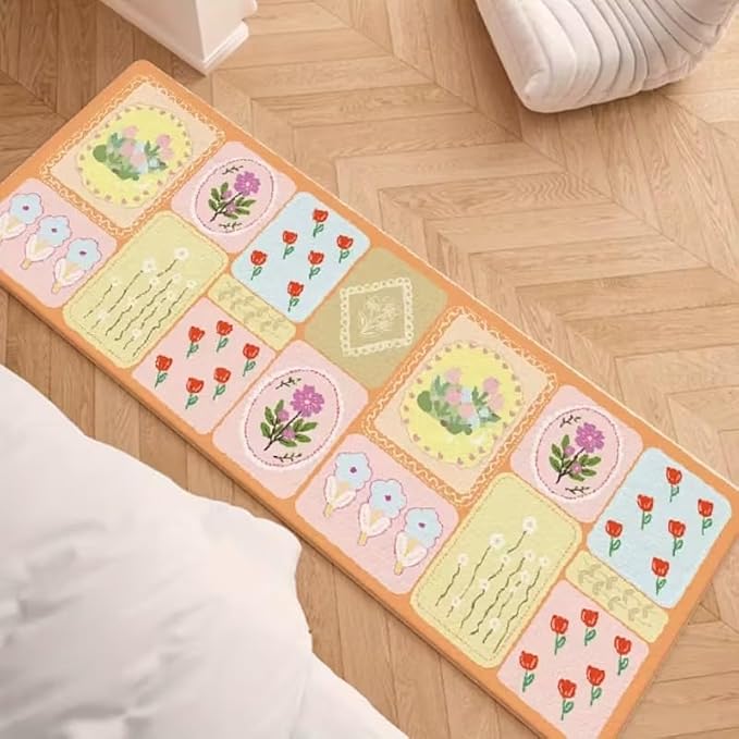 VINTAGE TILE FLOWER RUG