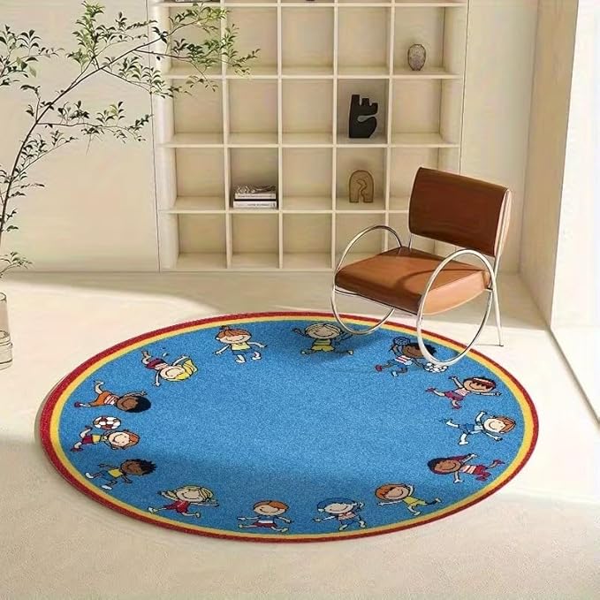 BLUE CHILDREN CIRCLE RUG