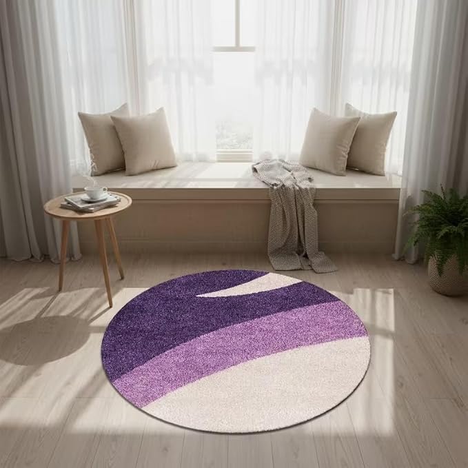 MODERN PURPLE WAVE RUG
