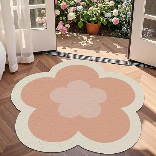 PEACH FLOWER RUG