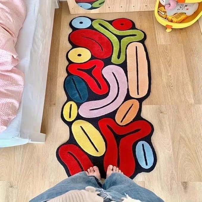 Funny Trippy Geometric Rug
