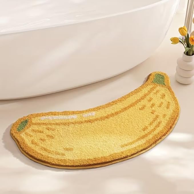 CUTE BANANA SHAPED RUG