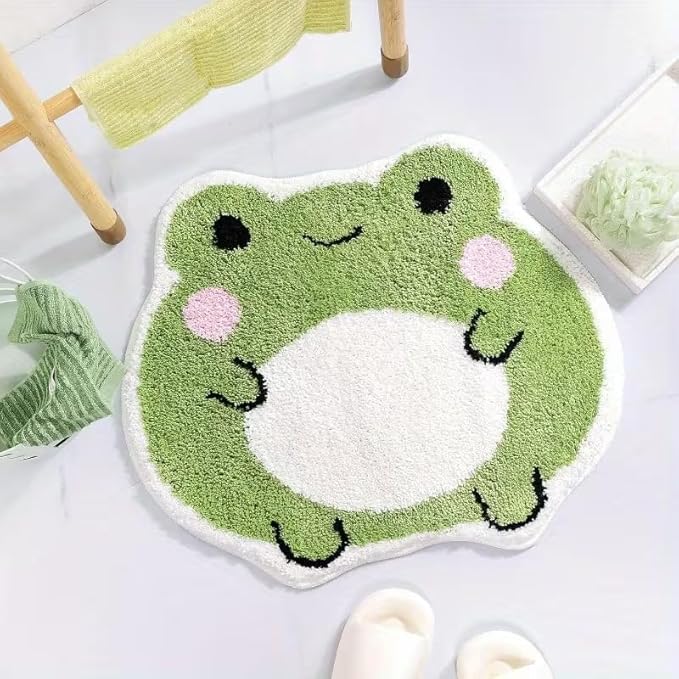 CUTE GREEN FROG RUG