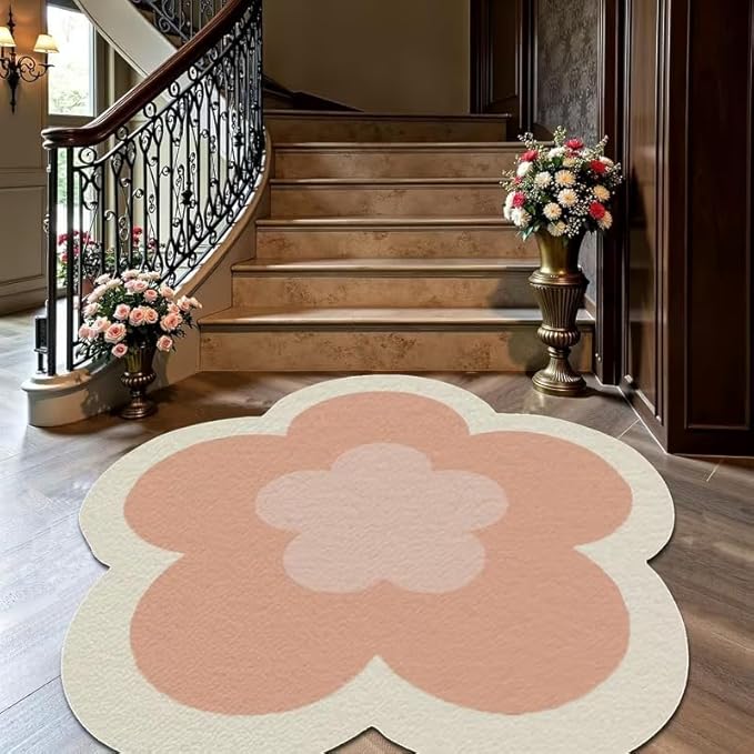 PEACH FLOWER RUG