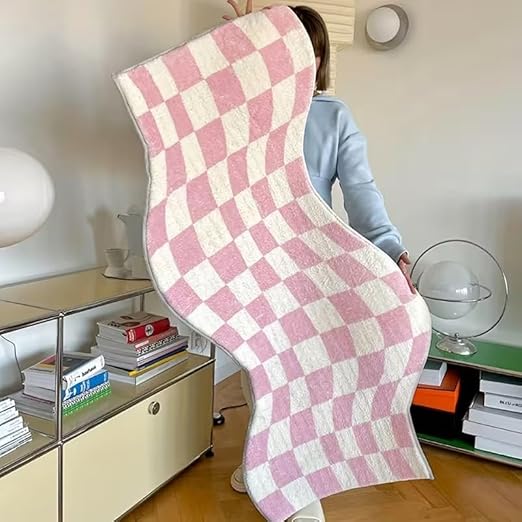 PINK CHECKERBOARD RUG