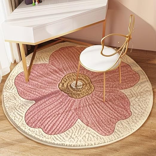 CUTE PINK FLORAL RUG